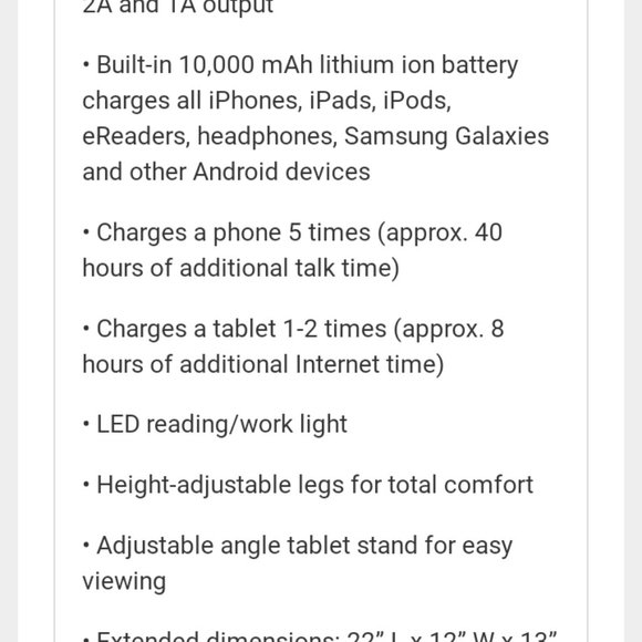 Sharper Image Portable Powerbank Tray - Picture 5 of 5